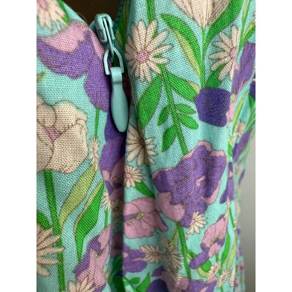 Hyacinth House Tuckernuck Blue Multi Floral Bellflower Maxi Dress Size XXS - Picture 12 of 16